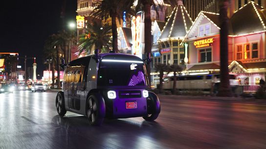 Zoox and T-Mobile Arena launch first-of-its-kind autonomous ride-hailing partnership in Las Vegas taken in Las Vegas (Vegas Golden Knights)
